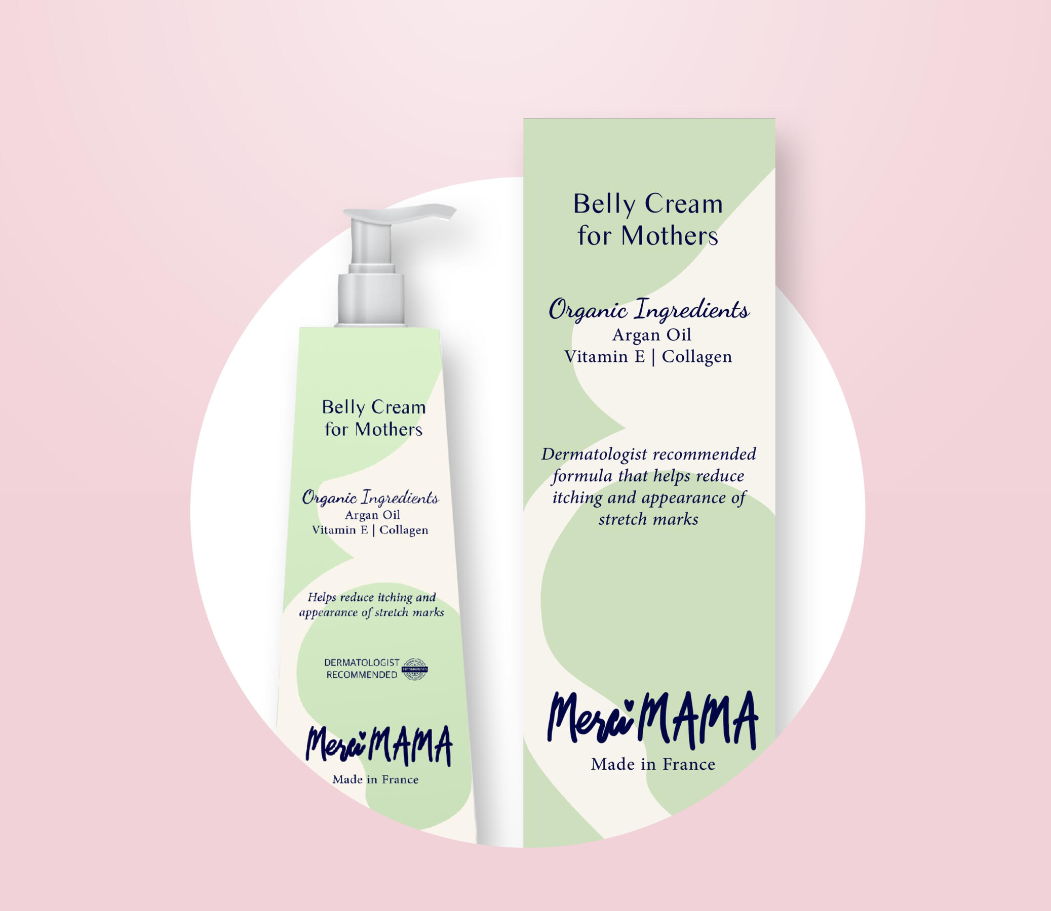 Client: Pharmadec Inc. Project: Belly lotion packaging for expectant mothers. April, 2021